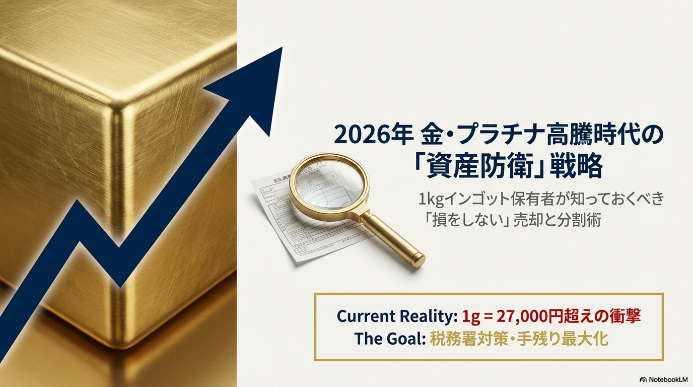 金プラチナ相場2026の動向と損をしないための地金分割術