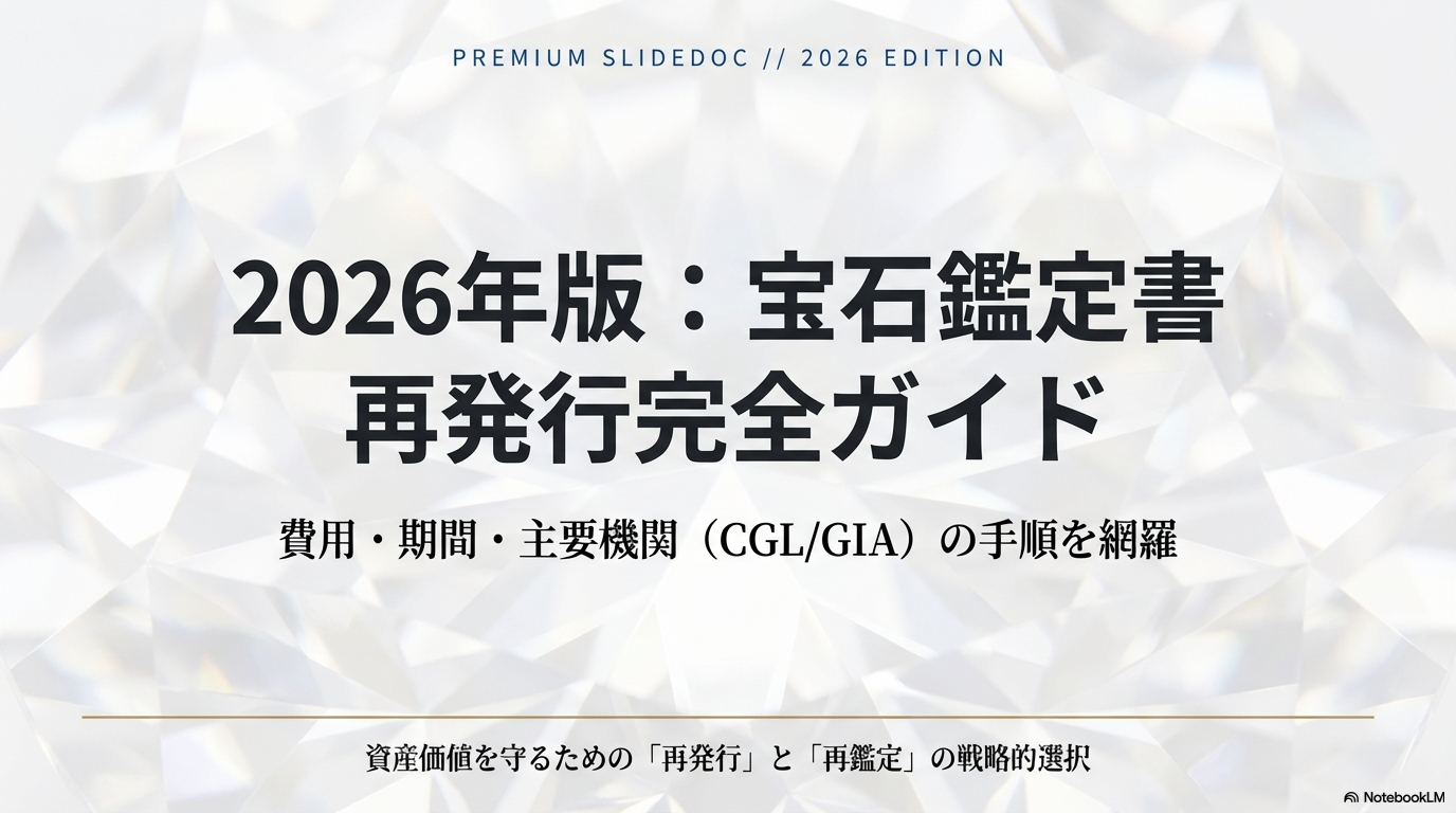 鑑定書の再発行ガイド！2026年の費用や期間、主要機関の手順を解説