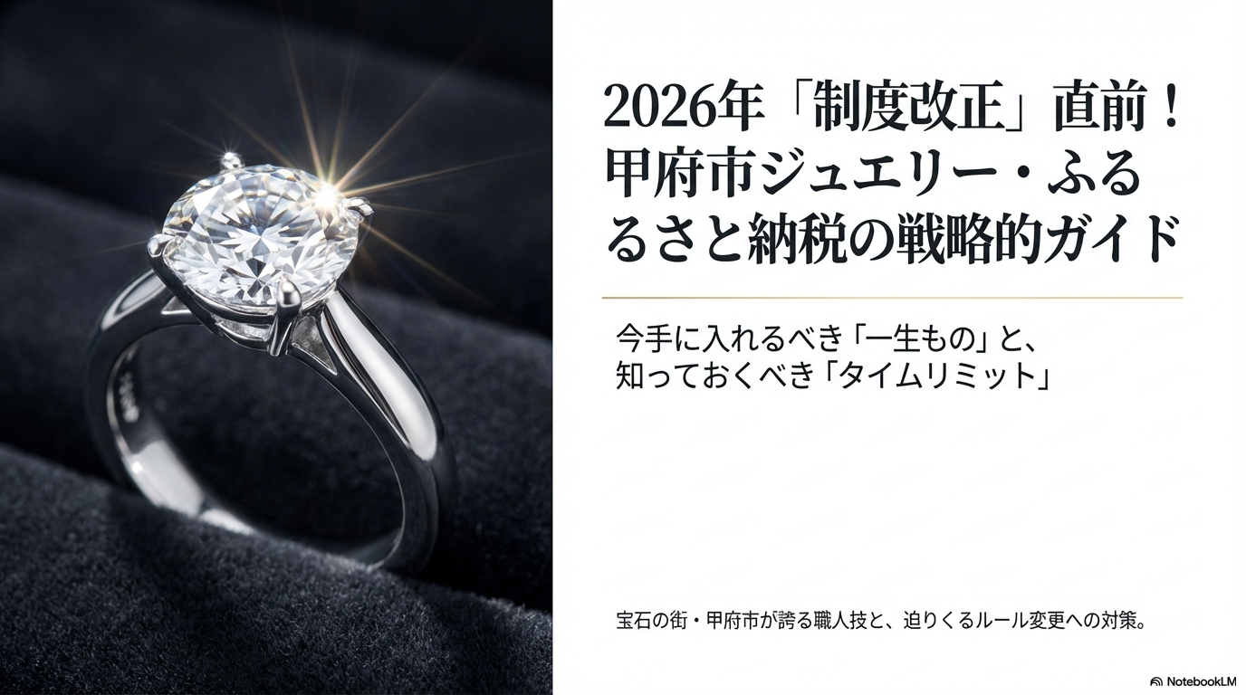 2026年改正も!ふるさと納税甲府市ジュエリー還元率ガイド