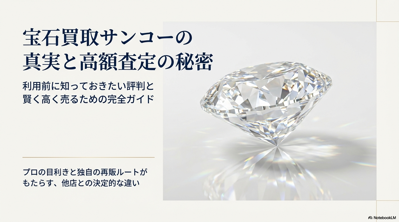 宝石買取サンコーの評判は？高い査定額の秘密と利用者の本